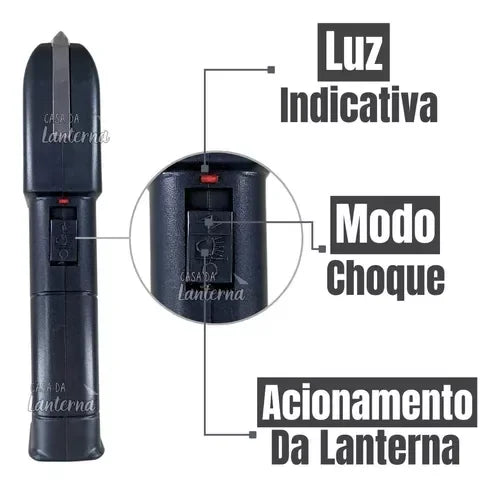 Lanterna Tática Pessoal Recarregável defesa pessoal Taser