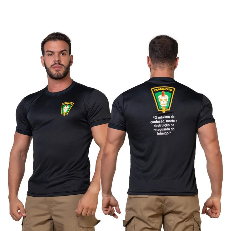 Camiseta Militar Comandos Faca na Caveira - Exercito Brasileiro