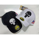 Boné Tático Bandeira Justiceiro The Punisher Masculino Aba Curva Bordado Regulador Fitão